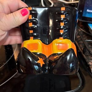 Black and Orange Witch Boot Mug by hallmark